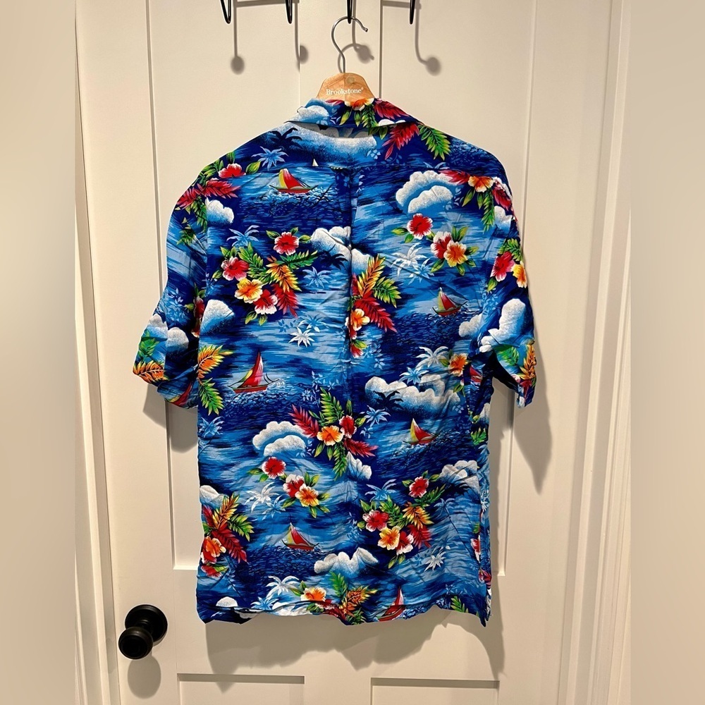 Vintage Polo Ralph Lauren Caldwell Rayon Hawaiian Floral Shirt- Men’s Medium - Picture 3 of 3